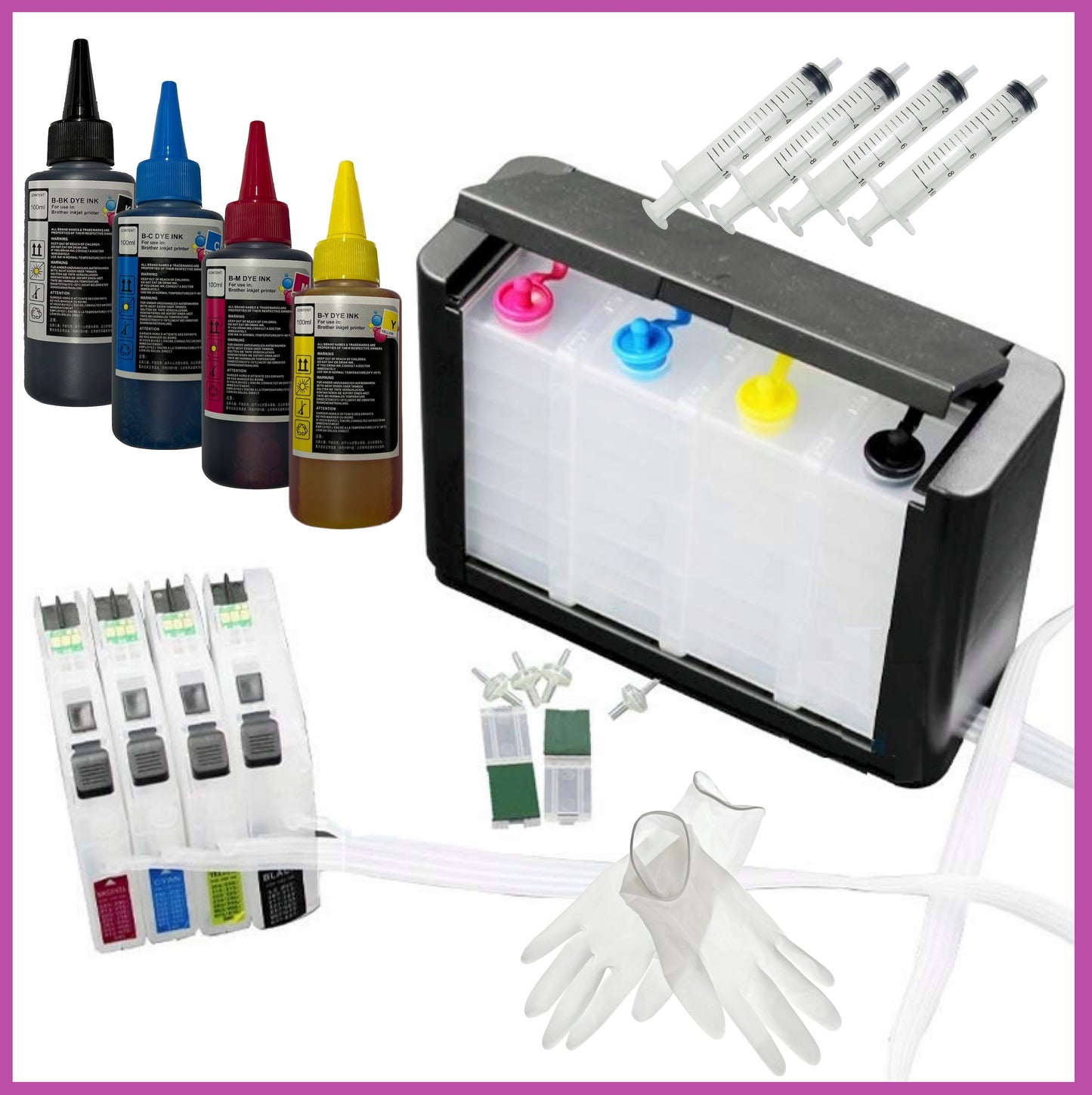 123 CISS Refill Starter Kit For Brother Printers