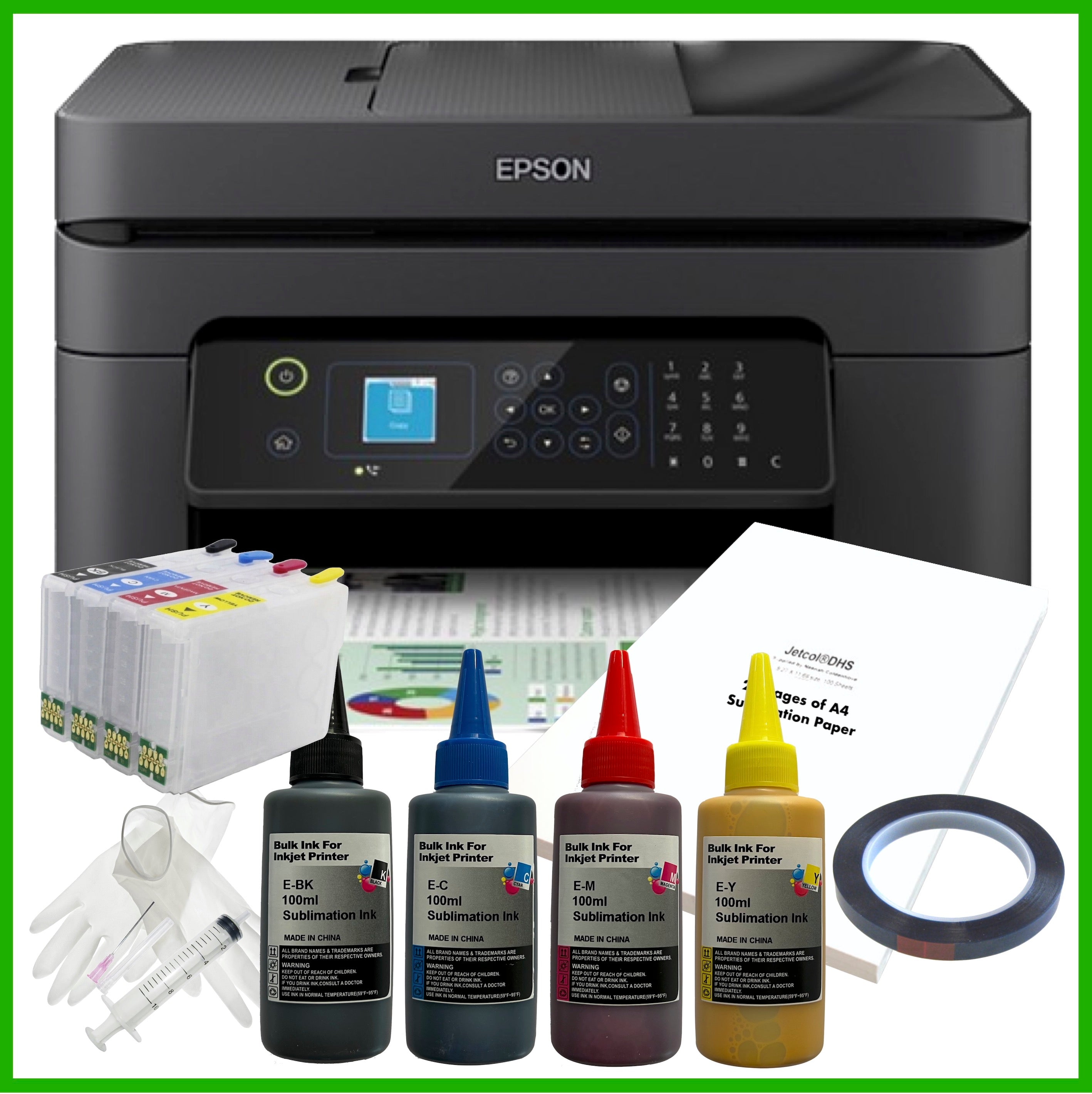 Sublimation Bundle Epson Workforce Wf 2930 Printer Ink Cartridges K 3222