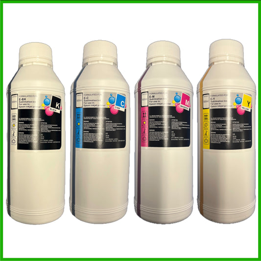 Sublimation Ink for Epson Printers (Set of 4, 500ml bottles)