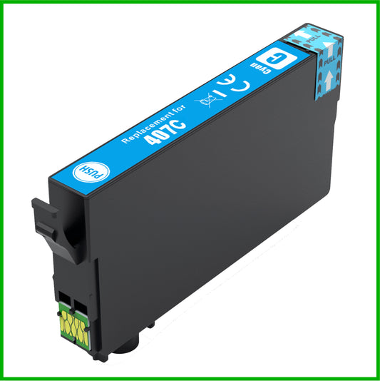 Compatible Epson 407 Cyan Ink Cartridge (Keyboard)