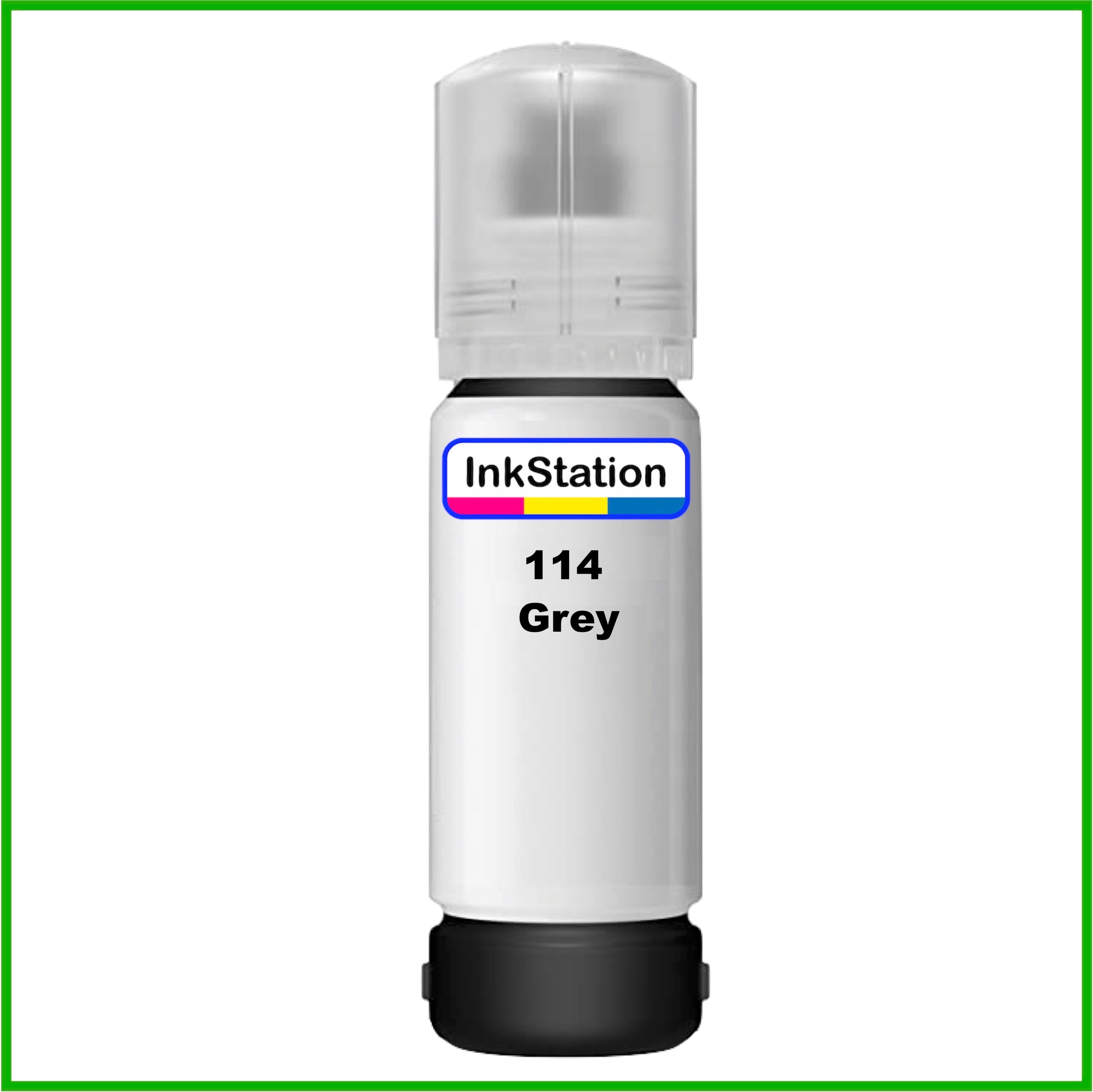 Compatible Grey Ink Bottle For 114 Epson EcoTank (70ml) – InkStation.ink