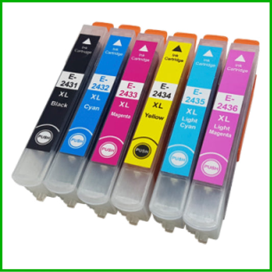 Compatible Epson 24XL Multipack Ink Cartridges BK/C/M/Y/LC/LM (Elephant)